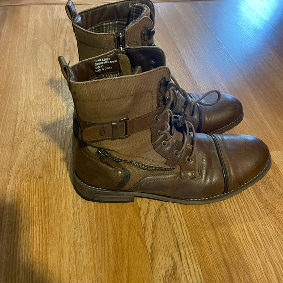 Men’s Brown Leather Boots with Zipper excellent condition - Picture 8 of 8